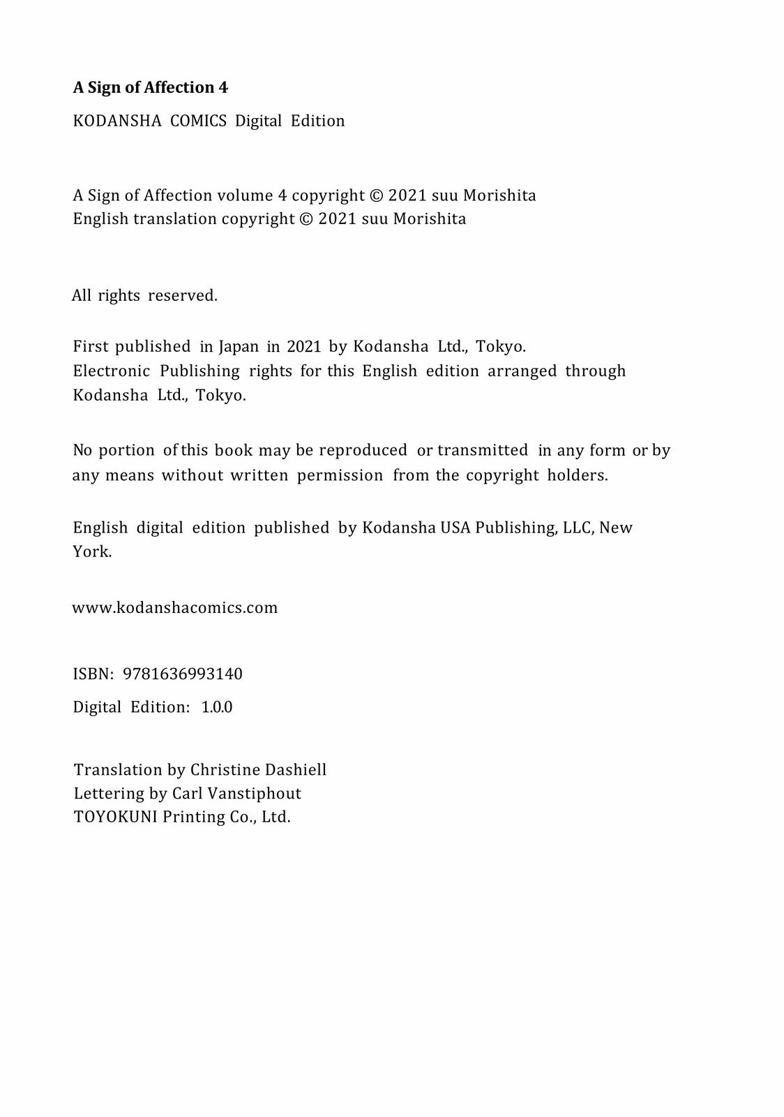 Read A Sign of Affection EN Manga Online