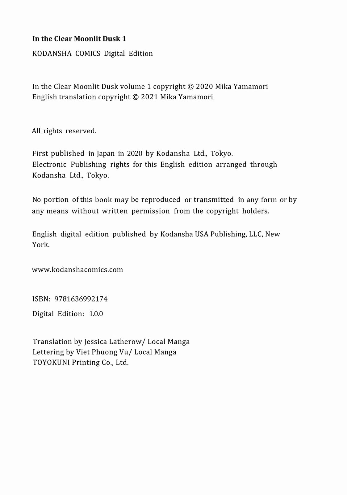 Read In the Clear Moonlit Dusk EN Manga Online