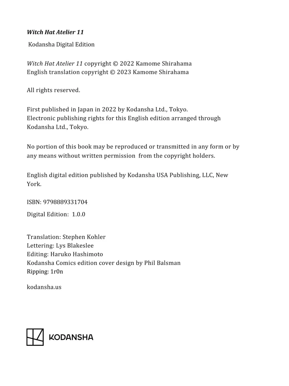 Read Witch Hat Atelier EN Manga Online