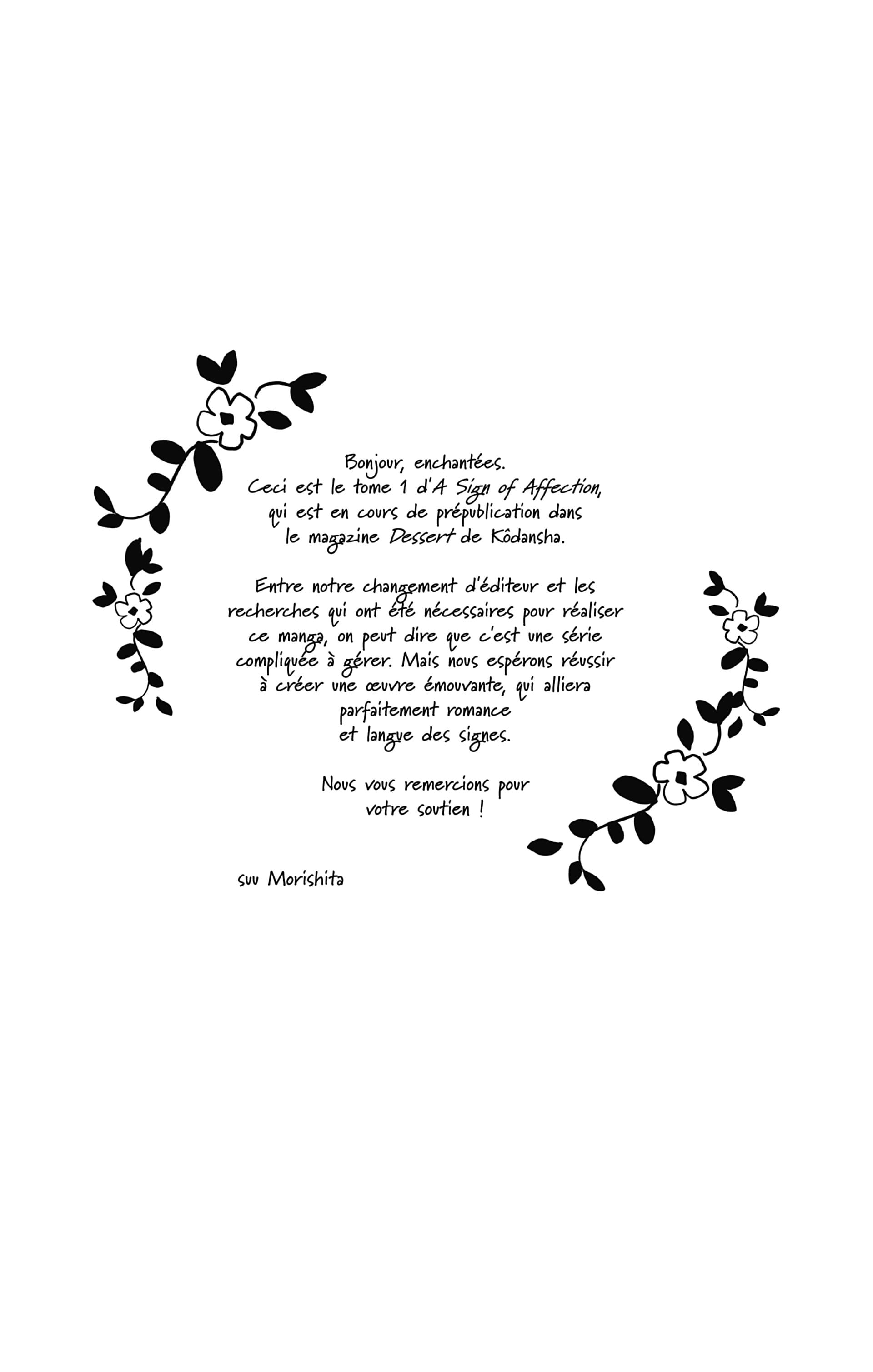 Read A sign of affection FR Manga Online