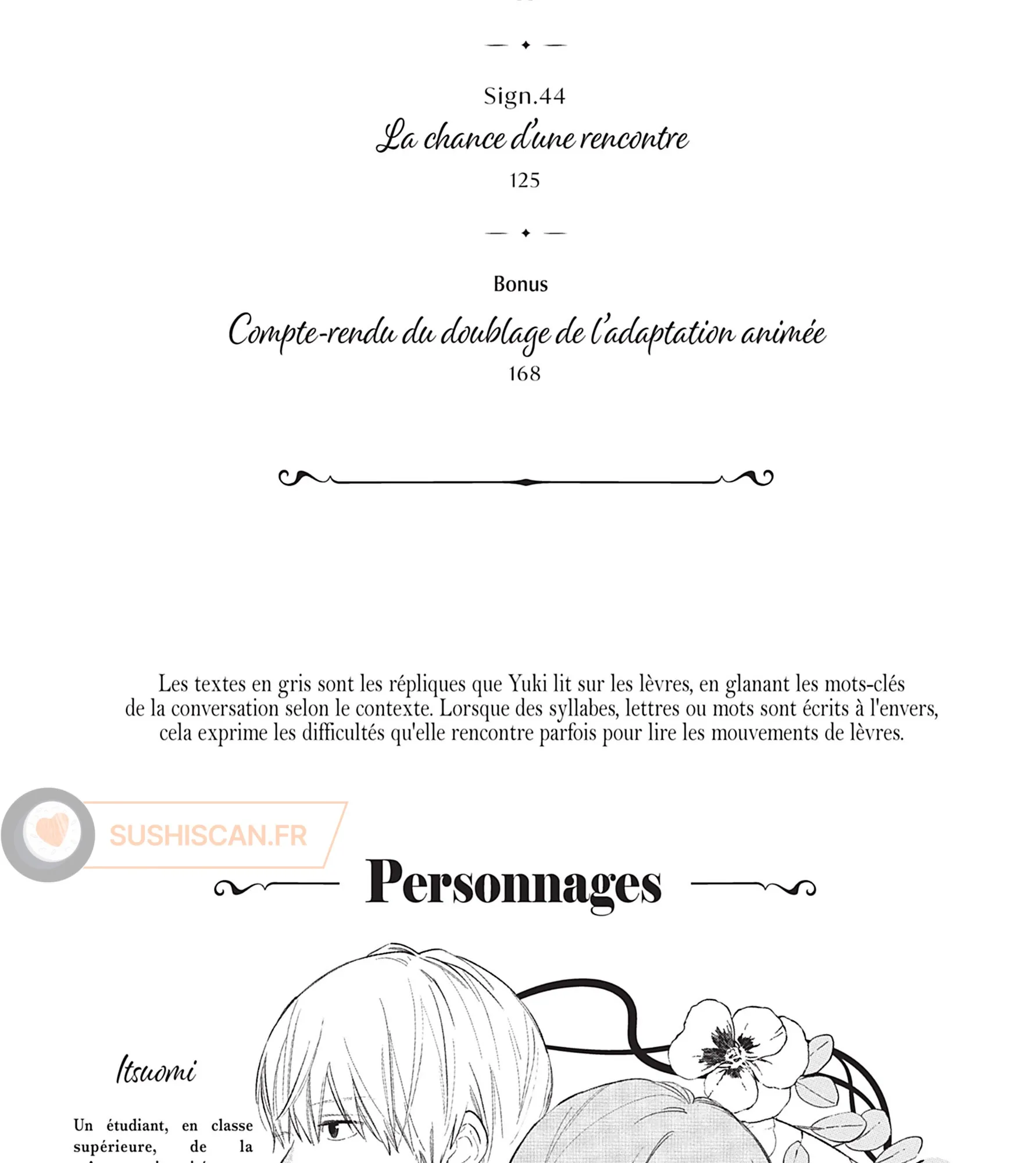 Read A sign of affection FR Manga Online