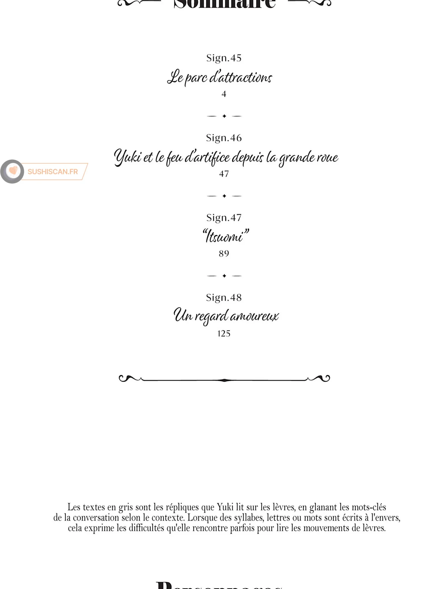 Read A sign of affection FR Manga Online