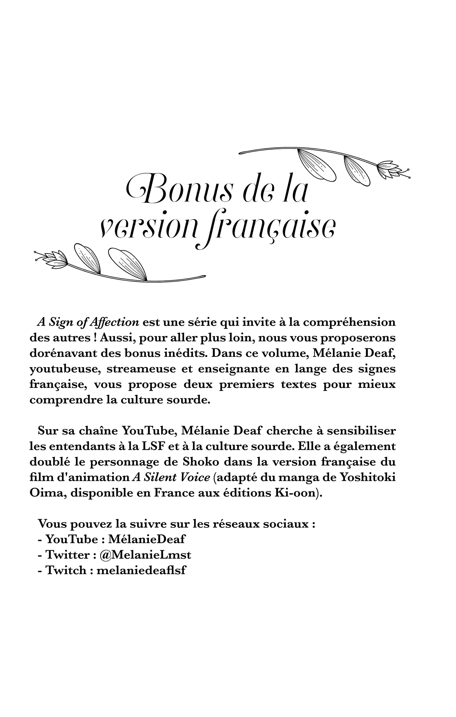 Read A sign of affection FR Manga Online