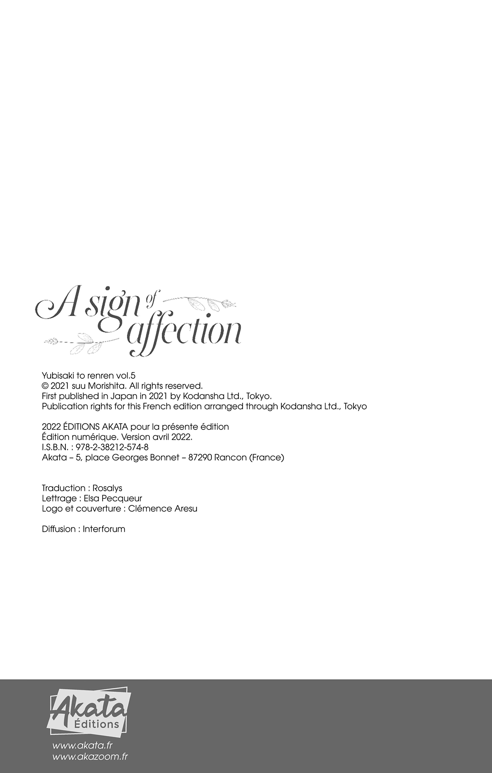 Read A sign of affection FR Manga Online