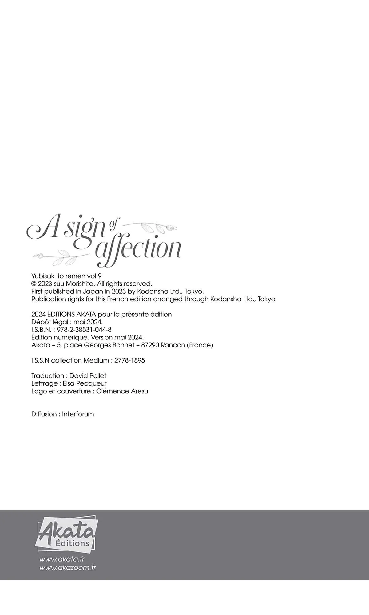 Read A sign of affection FR Manga Online