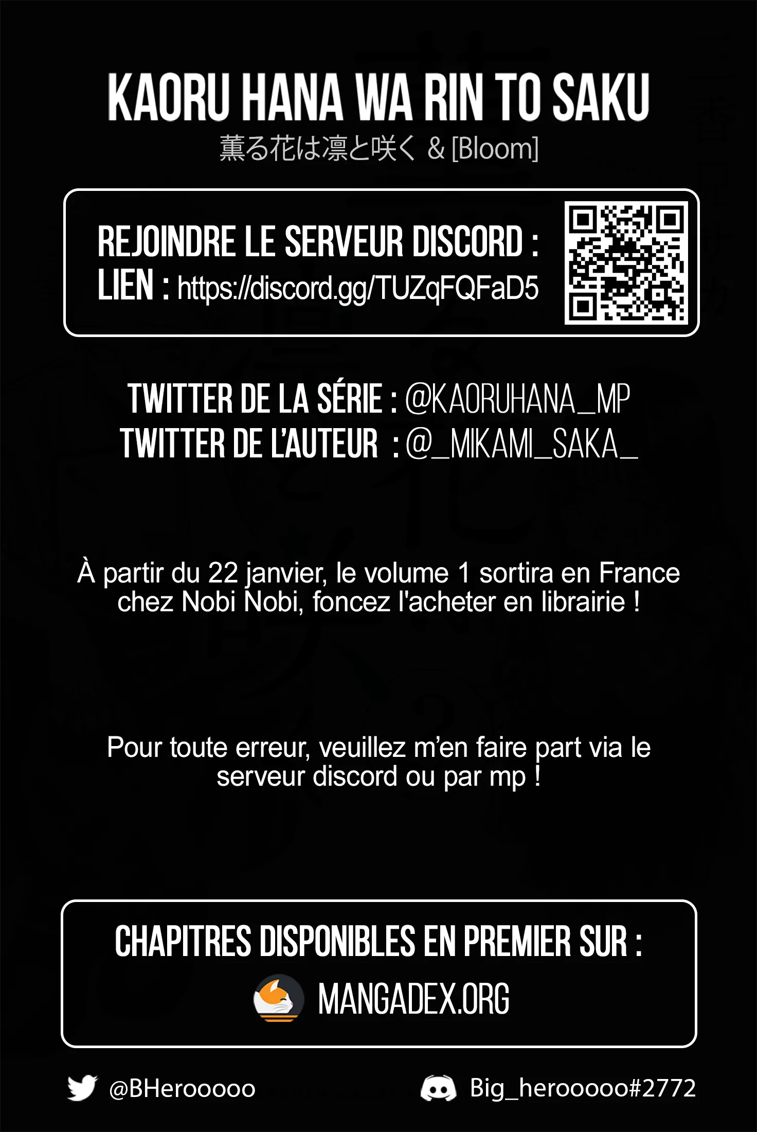 Read The Fragrant Flower Blooms with Dignity FR Manga Online