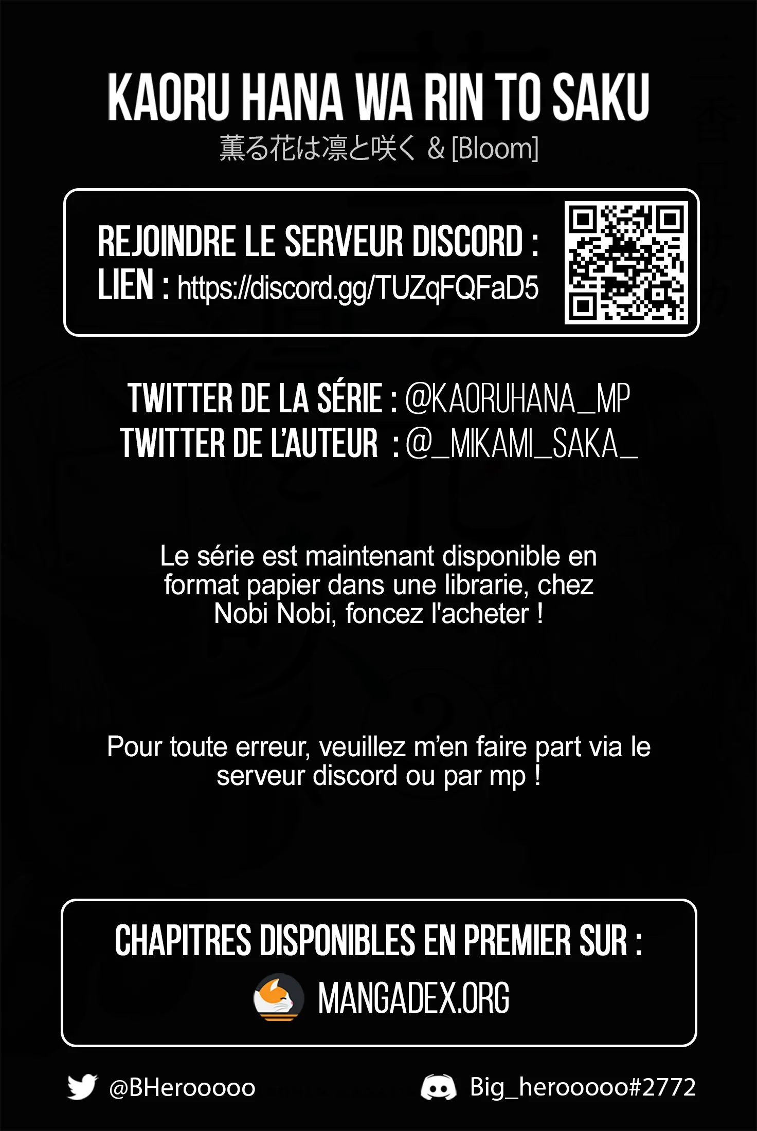 Read The Fragrant Flower Blooms with Dignity FR Manga Online